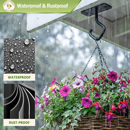 2.5" Ceiling Hooks for Hanging Plants - Heavy Duty Metal Hooks 2-Pack - size: 3C-2.5"4PCs