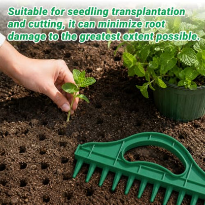 Handheld Seed Planter & Spacing Tool, Precision Dibber for Garden Beds, Raised Beds, Seed Trays & Rows, Ergonomic Sowing Tool for Vegetables, Flowers & Herbs, 2 Pcs