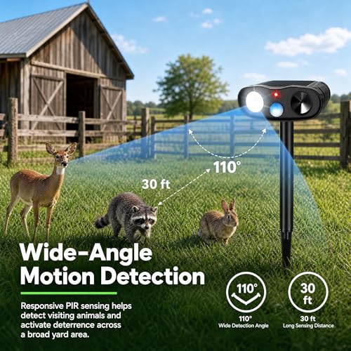 2026 Solar Ultrasonic Animal Repellent Sonic Fortress Pro Deer Repellent