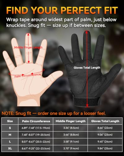 Motorcycle Tactical Gloves Men Women with Knuckle Protection Touchscreen - size: Medium