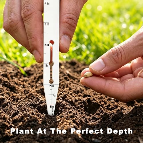 Plant Labels with Measurement Scale, Waterproof Plastic Garden Tags, Reusable Nursery Markers for Indoor Outdoor, Gardening Gifts 60Pcs (BEE) - color: Bee