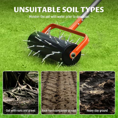 Rolling Lawn Aerator, Manual Lawn Aerator Roller Tool
