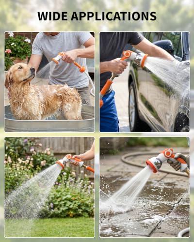 Heavy Duty Retractable Garden Hose Reel 5/8 inch x 100ft Wall Mounted - color: White Orange, size: 5/8"*100FT