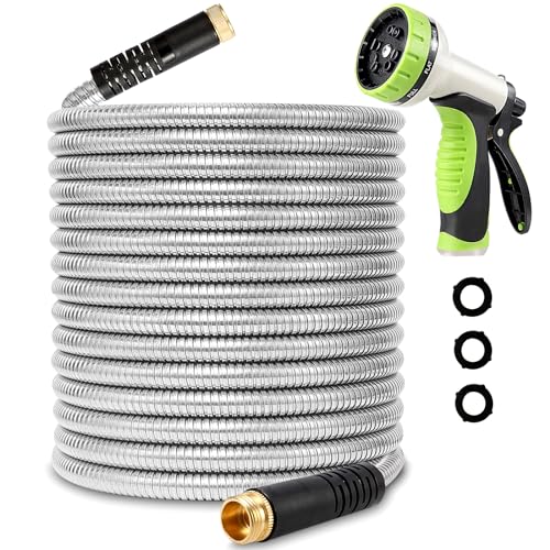 Flexible Metal Garden Hose 25ft Heavy Duty Water Hose - size: 25FT