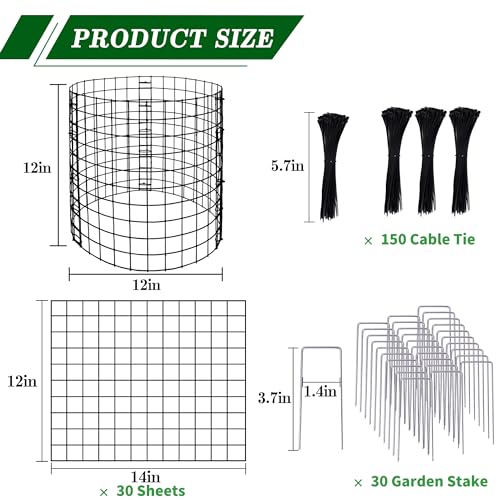 10 Packs Wire Plant Protector from Animals, Metal Mesh Plant Cage Covers - color: 10 Pack 12x12 Inch