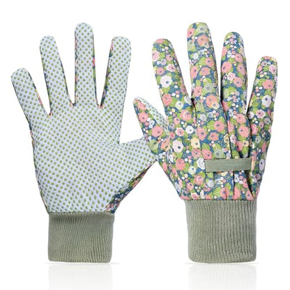 Women's Gardening Gloves Weeding and Thorn Resistant Work Gloves for Digging Planting Pruning Raking-Grown - color: Green