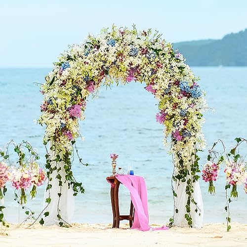 DREAMADE 7.2 ft Garden Arch, Metal Garden Arbor Trellis
