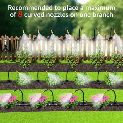 Bluepro Drip Irrigation System with 360° Adjustable Copper Nozzles - size: 7.8inch