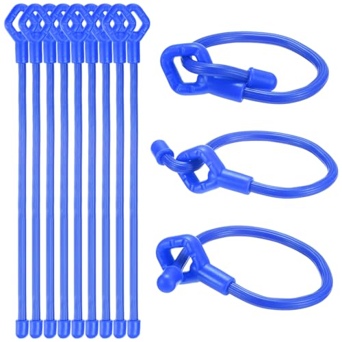 M METERXITY 12-Pack Adjustable Plant Ties, 8inch/20.32cm Silicone Flexible Multi-Function Sturdy Garden Twist Tie for Plant Support/Tree/Shrub/Vine, Reusable Support Twine [Blue] - color: Blue, size: 8inch/20.32cm