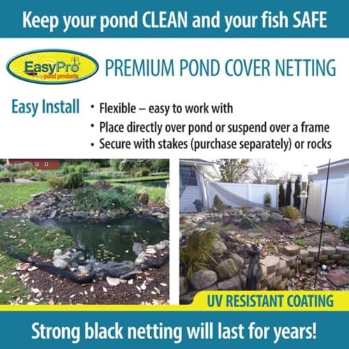 EasyPro NR101F Premium 3/8-Inch Fine Mesh Pond Cover Netting, 10' x 100' - size: 10' x 100', style: 3/8" Fine Mesh