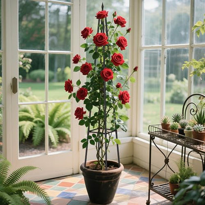 Alisisfores 5.2 FT Obelisk Trellis for Climbing Plants, Black - size: 5.2 Ft