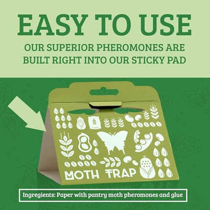 Professor Killamoth Superior Pantry Moth Traps 6-Pack with Pheromones Prime | No Insecticides | Safe, Non-Toxic and Child and Pet Friendly Pantry Protection | Superior Attractant