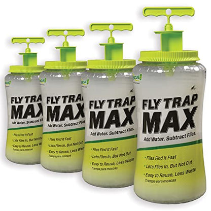 RESCUE! Fly Trap Max – Extra Large Reusable Outdoor Fly Trap - 4 Traps - size: 4 Traps