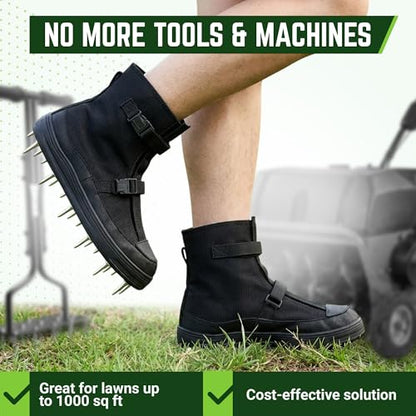Mays Garden Shoe - Spiked Aerator Shoes | Adjustable Lawn Aerator Shoes for Grass, Soil, Garden, Epoxy Floors | Heavy Duty Stainless Steel Spikes | Yard & Grass Care Tool | Size 14 - size: Size 14