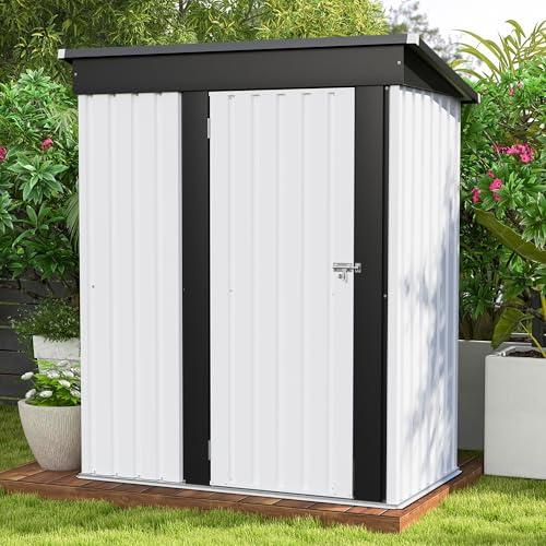 Patiowell 5x3 FT Outdoor Storage Shed, White - color: White, size: 5x3 FT