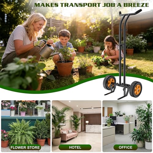 Housolution Plant Caddy with Wheels, Heavy Duty Plant Dolly for Big Pots