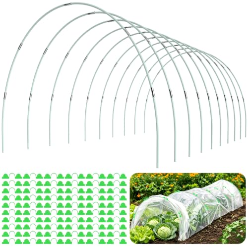 60Pcs Greenhouse Hoops for Raised Beds, Rust-Free Fiberglass - size: 60 PCS