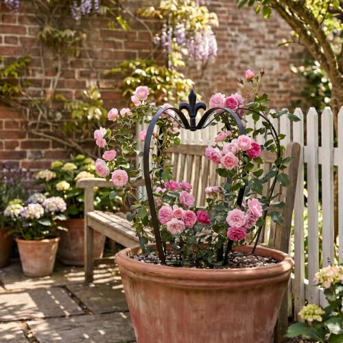 2 Pack 16.1" Garden Obelisk Trellis for Climbing Plants Outdoor