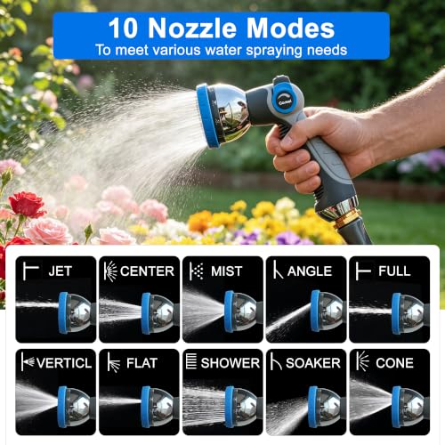 Retractable Garden Hose Reel, 1/2 in x 65 ft Wall Mounted Hose Reel - color: Light Gray, size: 1/2 in x 65 ft