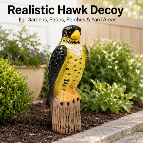GiftExpress 13.5" Scarecrow Eagle Falcon Hawk Decoy, Pest Repellent, Bird Control, Bird Deterrent, Garden Protectors, Repeller, Eagle Garden Décor