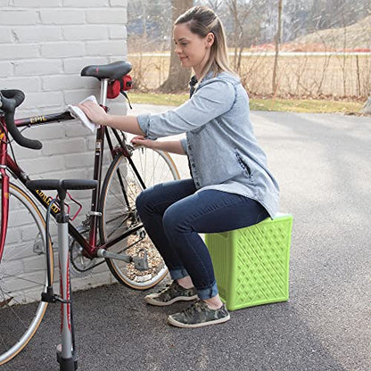 Simplay3 Handy Home 3-Level Heavy Duty Work/Garden Seat - 12" x 15" x 9" - Green, Made in USA - color: Green