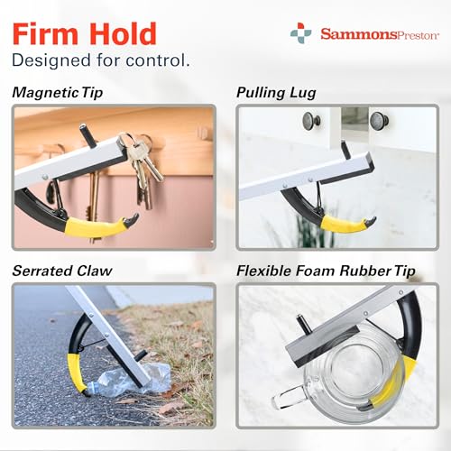 Sammons Preston Reacher, Standard, 26", Grabber Reacher Tool, Lightweight Trash Picker Grabber & Garden Nabber, Handy Aluminum Picker Up Tool & Reaching Claw, Portable Reaching Assist & Dressing Tool - color: 26" Standard, size: Single