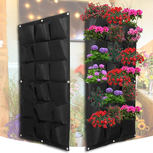 Ogrmar 18 Pockets Wall Planter Breathable Vertical Garden Planter Grow Bag - size: 18 Pockets