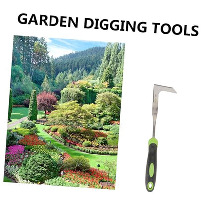 Toyvian L-Shaped Weeder Tool Manual Weed Extractor Stainless Steel