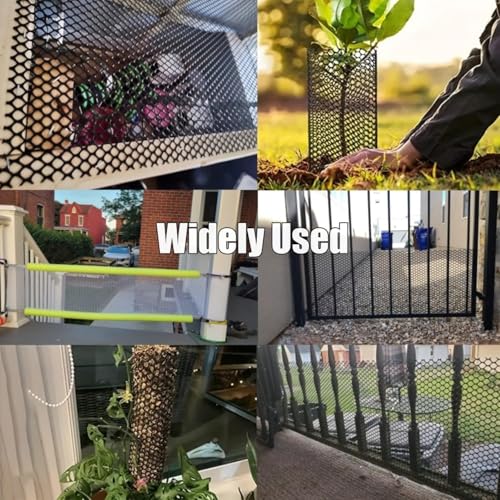 Plastic Chicken Wire Mesh - 24 in x 20 ft Black,Comes with 30 Twist Ties, Plastic Wire Mesh Fence for Dogs, Cats & Poultry - Garden Netting & Animal Barrier, Balcony Netting for Pets - WEYHDDTL - size: 24Inchx20Ft(0.3"Opening)