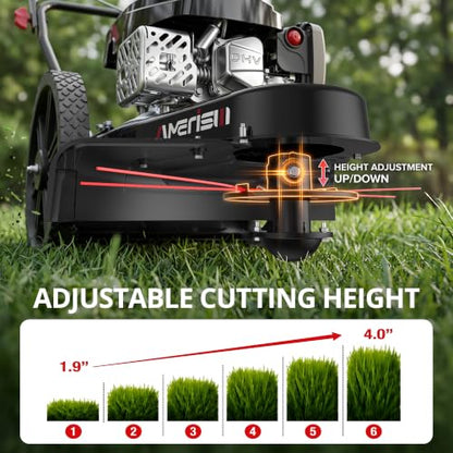 AMERISUN 22-Inch 170cc Walk Behind String Trimmer with 14-Inch High Wheels