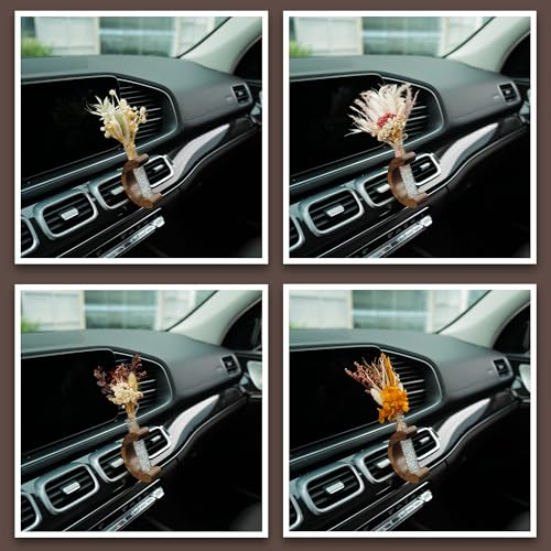 Air Vent Clip Bud Vase, Mini Plant Propagation Station, Boho Car Decor Accessories, Gifts for Women (Set B) - size: Set B