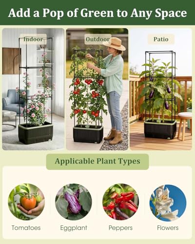 2PCS Self Watering Tomato Planter with Trellis