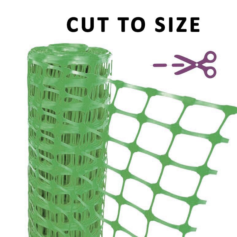Electriduct Plastic Garden Fencing 150 Feet Green Netting Barrier Safety Mesh Snow Fence Roll - color: Green, size: 150 Feet