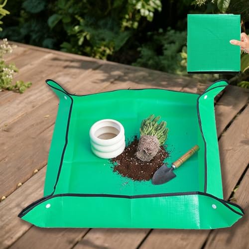 Waterproof Gardening Mat Foldable Tool Tray for Plant Potting Soil Mixing Repotting Succulent Transplanting Tabletop Use - color: Green, size: F