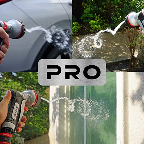 Eden PRO Metal 6-Pattern Hose Nozzle: Front Trigger, Cyclonic Turbo Spray - style: Front Trigger