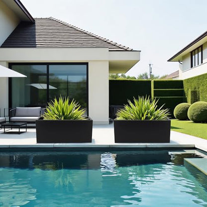 Thickened Metal Planter Box, Heavy-Duty, Drainage Holes & Raised Bottom