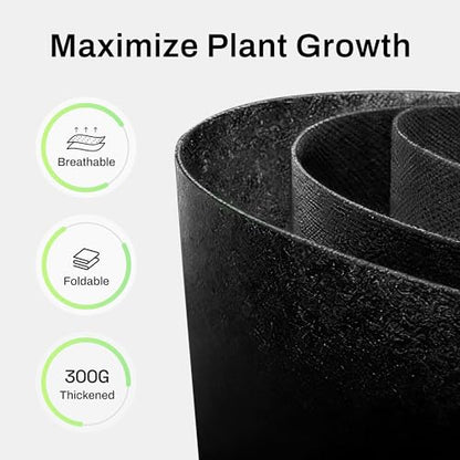 BN-LINK 10-Pack 5 Gallon Grow Bags, Heavy Duty Aeration Fabric Pots with Handles, Thickened Nonwoven Plant Bags for Vegetables, Flowers, Fruits - size: 5 Gallon 10 Pack
