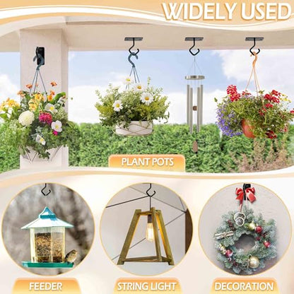 2.5" Ceiling Hooks for Hanging Plants - Heavy Duty Metal Hooks 2-Pack - size: 3C-2.5"4PCs
