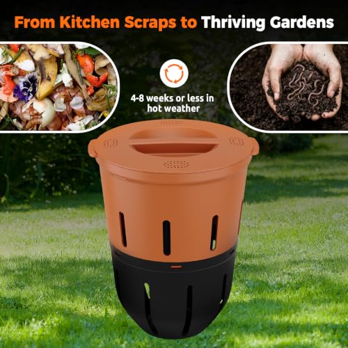 In-Ground Worm Compost Bin, 2 Pack 3.3 Gallon Worm Composter