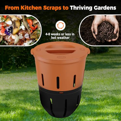 In-Ground Worm Compost Bin, 2 Pack 3.3 Gallon Worm Composter