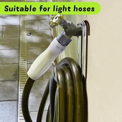 Adnee 2 Pcs Flexible Garden Hose Storage Hook-Stainless Steel Water Hose Hanger Support Up to 44lbs-Hanging Stainless Hose Holder for Indoor Outdoor Home Garden Water Hose Storage