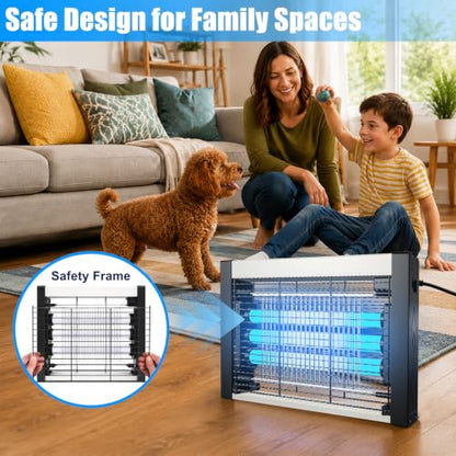 Indoor Bug Zapper, 20W Insect Killer & Mosquito Trap with UV Light