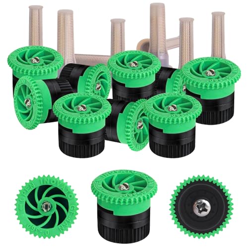 10 Pieces Variable Arc Nozzle, Sprinkler Heads Replacement Compatible With Pop Up Sprinklers Adjustable 0° - 360° Full Circle Pattern Spray Nozzle for Garden Lawn Irrigation (4AN) - size: Arc Nozzle-4VAN