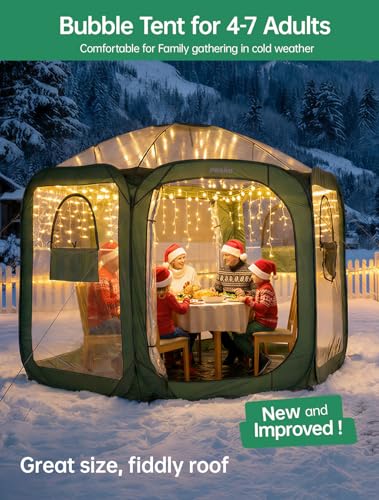 Porayhut Pop up Greenhouse Tent,Portable Large Walk-in Plant House 10’X10’ ,Indoor Outdoor Gardening Plant Sunshine Room with PVC Mesh Cloth Cover for Protecting Plant from Cold Frost & Birds - style: 90.6"Tall Green Greenhouse