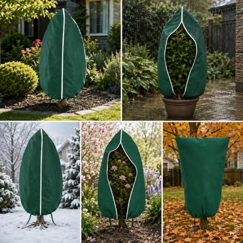 Plant Freeze Protection Covers for Winter Plants Gardens Frost, Sun, Pests - size: 4 32×48in