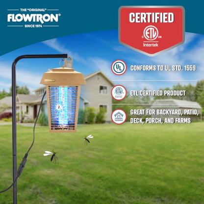 Flowtron Electric Bug Zapper, 1 Acre Outdoor, 40W UV, 5600V Zap, Tan - color: Barley Tan