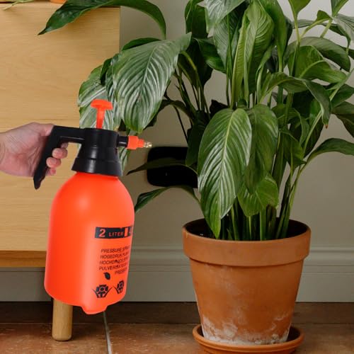 VANZACK 3Pcs 2L Handheld Pressure Sprayer - Portable Garden Pump Sprayer with Adjustable Nozzle for Lawn, Plant Watering, Home Cleaning and Misting