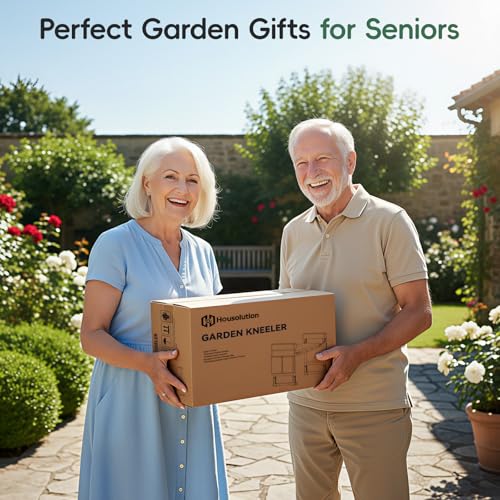 Housolution Garden Kneeler and Seat with Anti-Tipping Extendable Legs