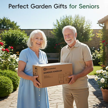 Housolution Garden Kneeler and Seat with Anti-Tipping Extendable Legs