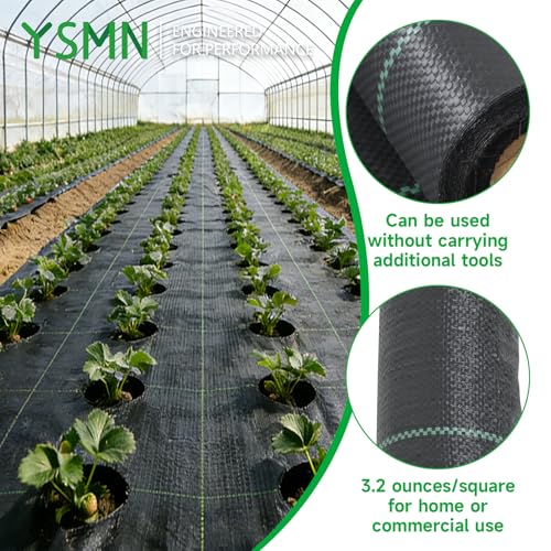 Weed Barrier Fabric Planting Cover - 4 x 250 FT Heavy Duty Landscape Fabric Ground Cover Block for Outdoor Planting - size: 4 x 250 FT